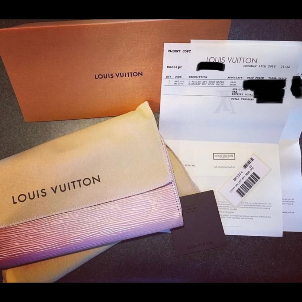 💯% Auth! LV Zippy wallet, Rose Nacre 🤩